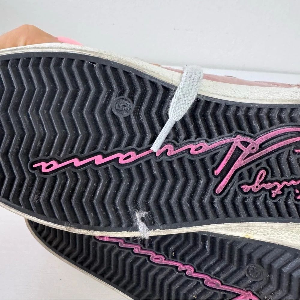VH Original Design Vintage Property Pink and Gray Kids Sneakers, Size 5